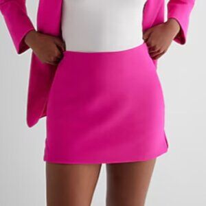 Express Hot Pink Neon Berry Editor Skort NWT